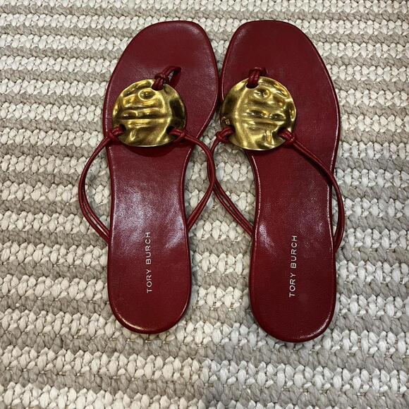 Tory Burch Women's Patos Leather Sandals - Picture 5 of 7
